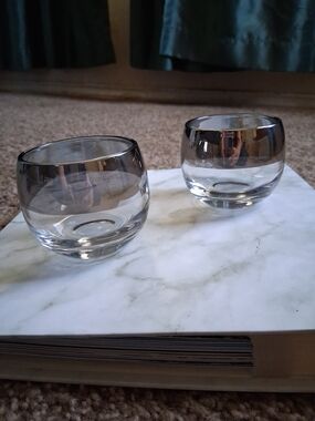 Set of 2 Clear Roly Poly Glasses